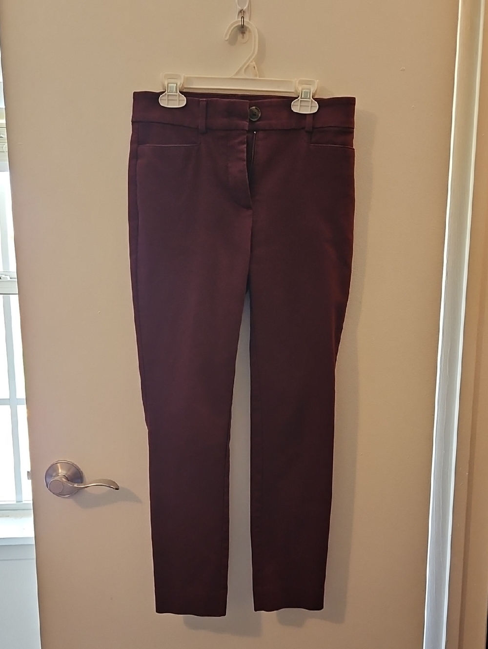 LOFT Burgundy Skinny Pants - Tailored Stretch